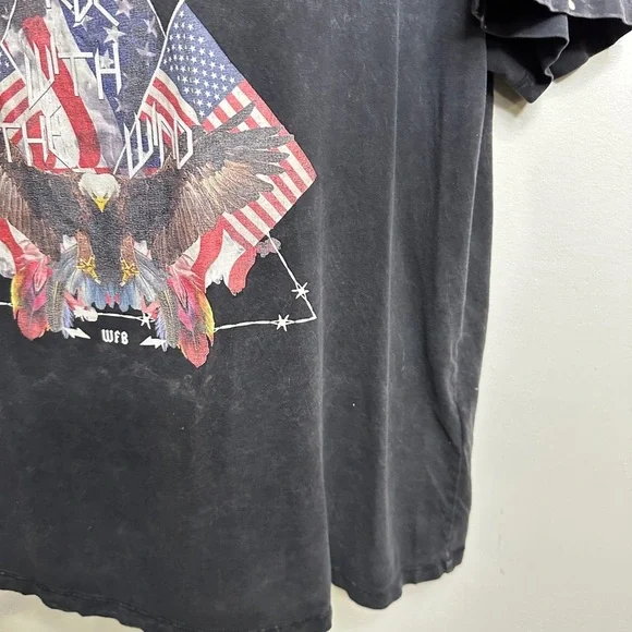 White Fox - Vintage Inspired American Grey Distressed Top Small 💛 - Picture 4 of 14